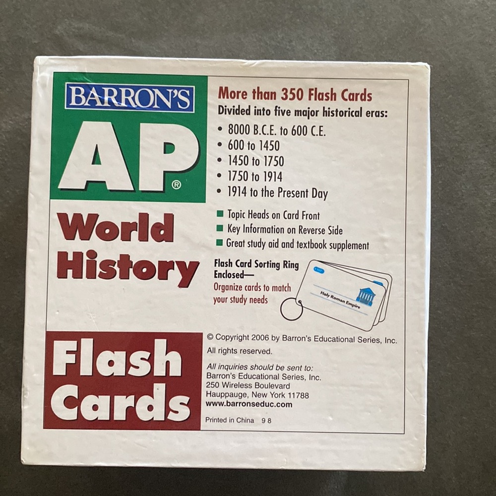 Perfect condition AP world history flash cards from Barrons - Picture 4 of 4